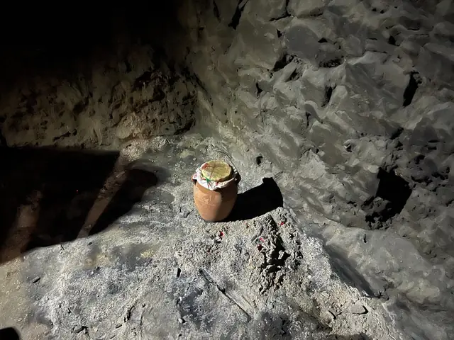 Tangia clay pot cooking in embers